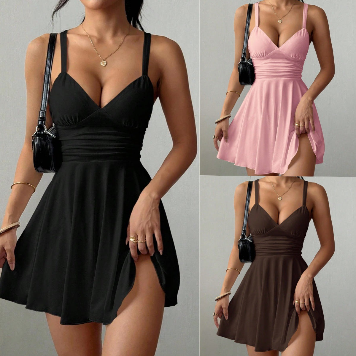 Cool Women's Summer Sexy Brace Simple Dress