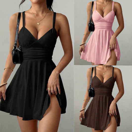 Cool Women's Summer Sexy Brace Simple Dress