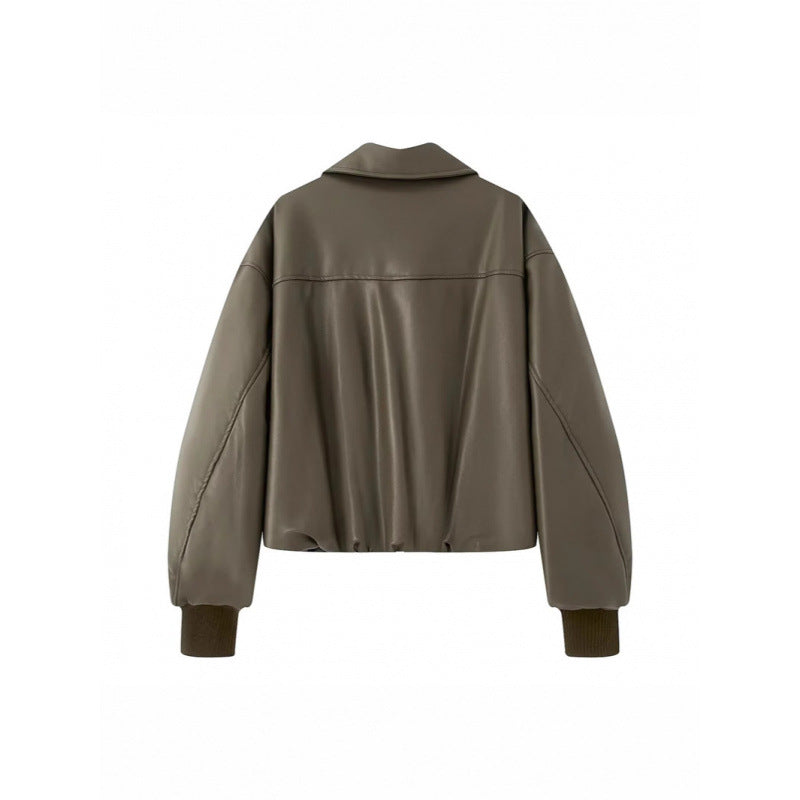 Women's Protein Leather Thickened Warm Cotton Clothing
