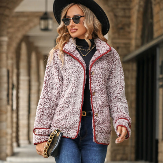 Women's Flash Veet Fashion Wear Long Sleeve Single-breasted Coats