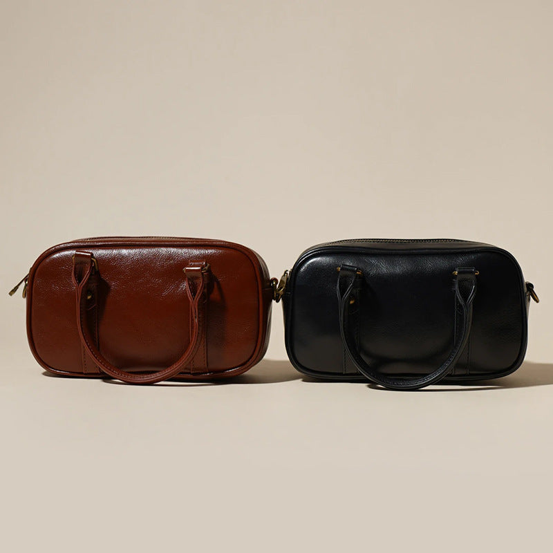 First Layer Cowhide Minority Bowling Vintage Handbags