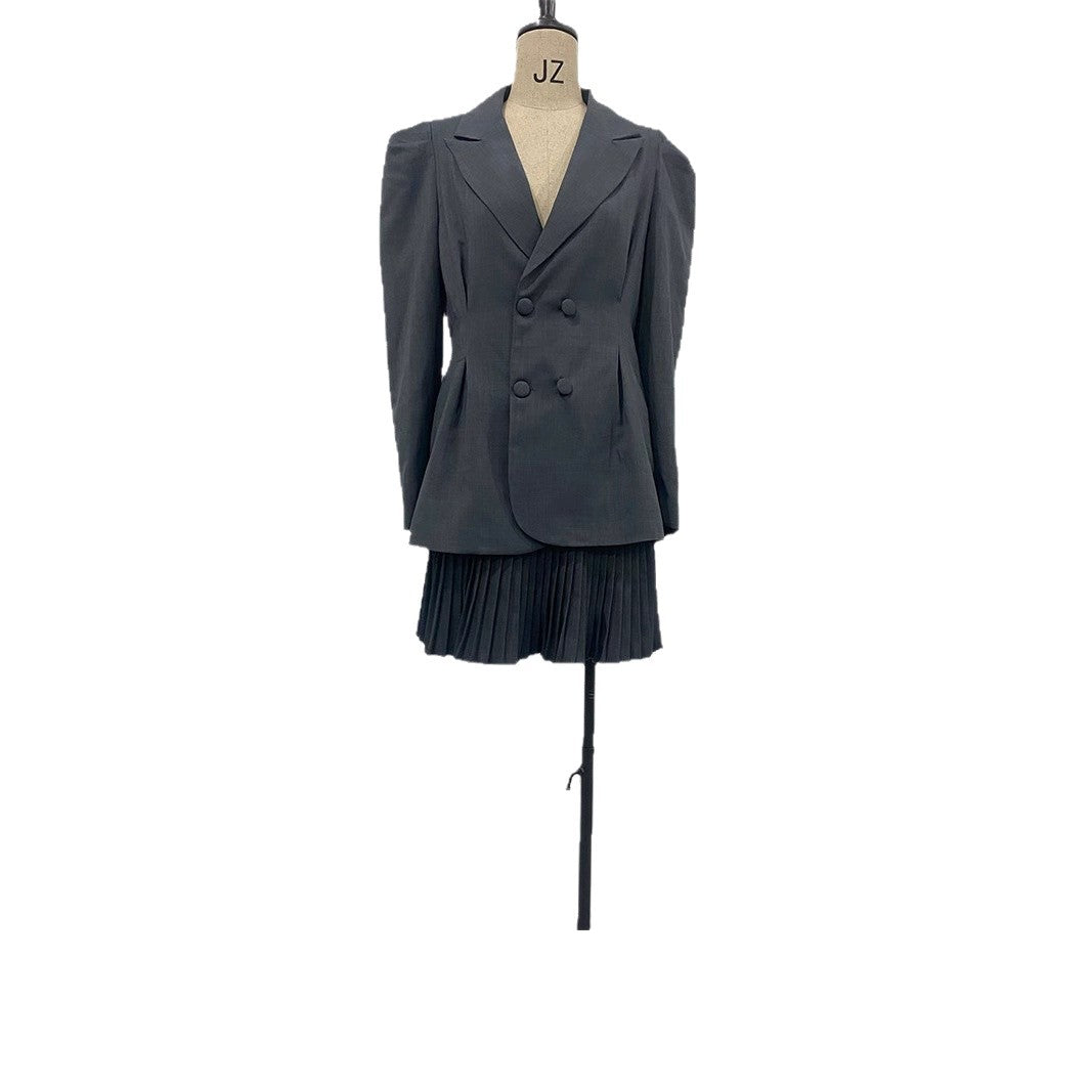 Autumn Pink Heart Breasted Long Sleeve Suits