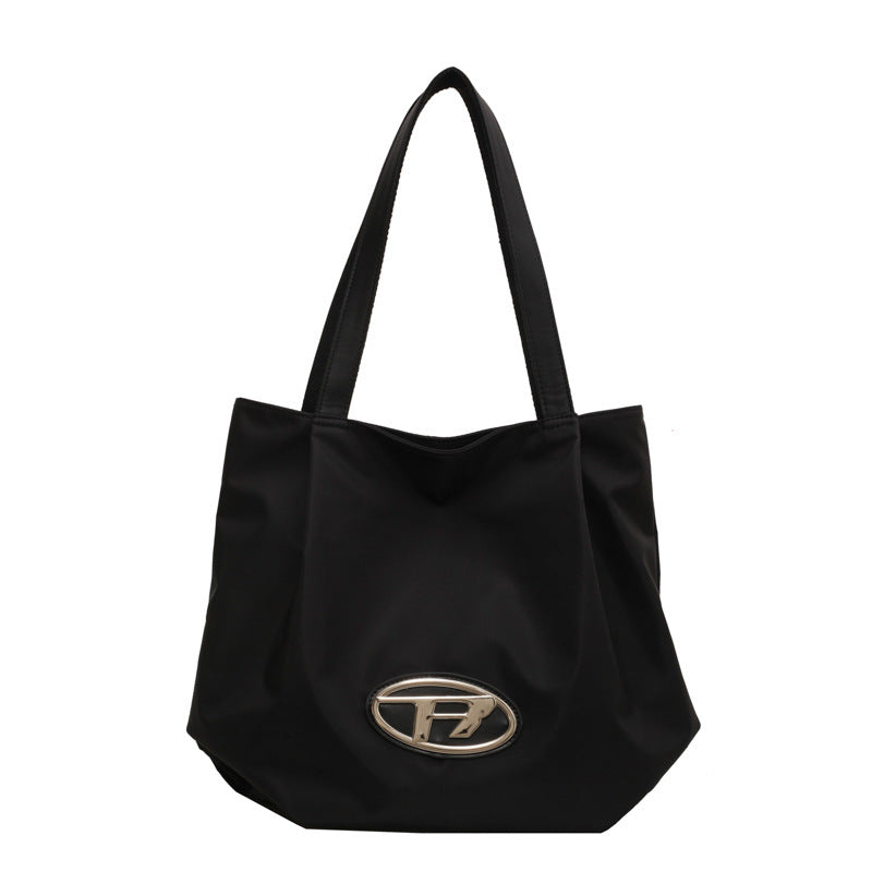 Women's Large Capacity Simple Commute Nylon Cloth Fashion Tote Bags
