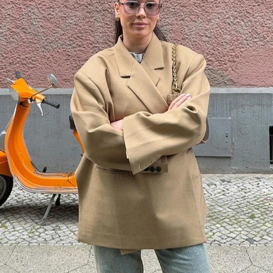 Women's Innovative Classy Lapel Side Button Jackets