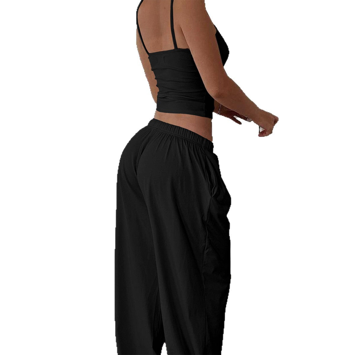 Women's Sports Sling Solid Color Trousers Vests