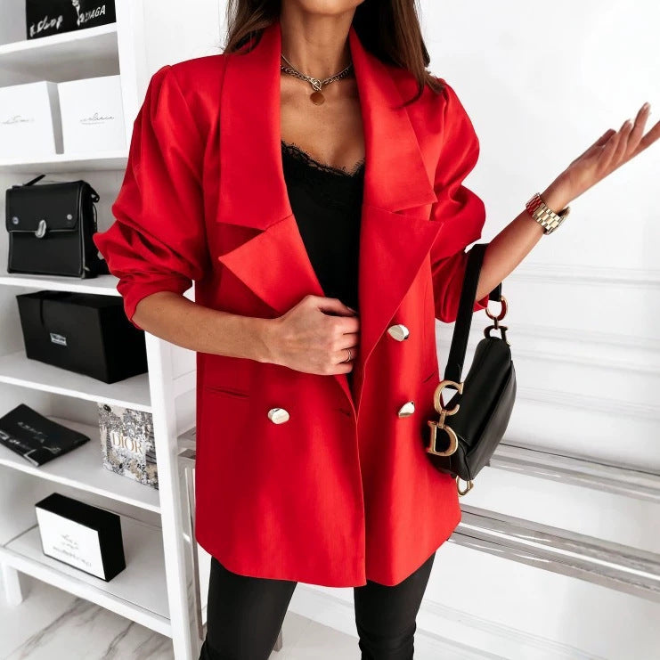 Women's Urban Style Elegant Polyester Long Sleeve Small Suit