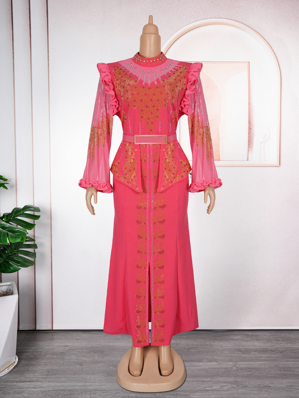 Women's Wear Long Sleeve Fashion Trailing Dress Bridesmaid Dresses