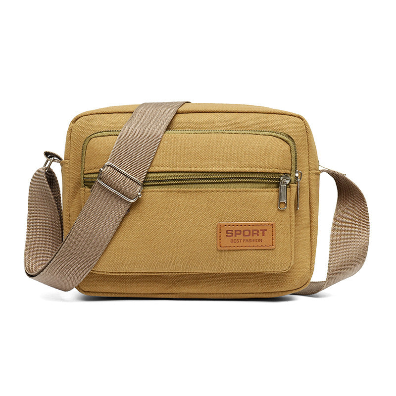Men's Versatile Canvas Collect Money Unisex Men's Messenger Bags