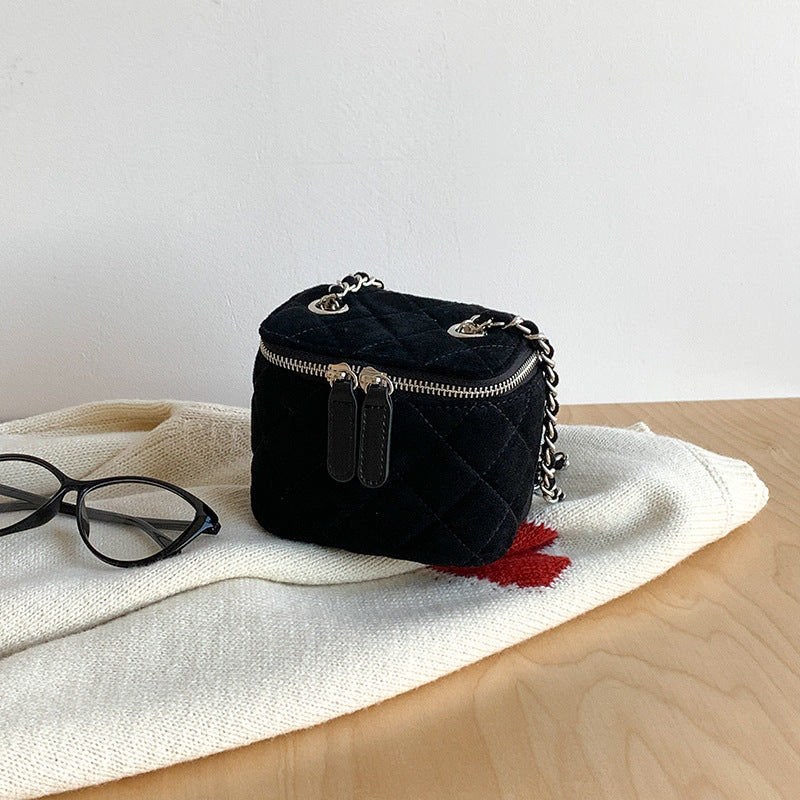 Women's Rhombus Suede High Sense Classic Style Crossbody Bags