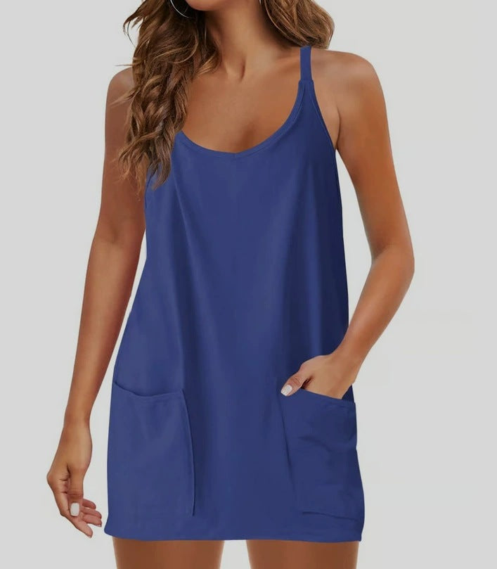 Slouchy Women's Summer Casual Sling One-piece Suits
