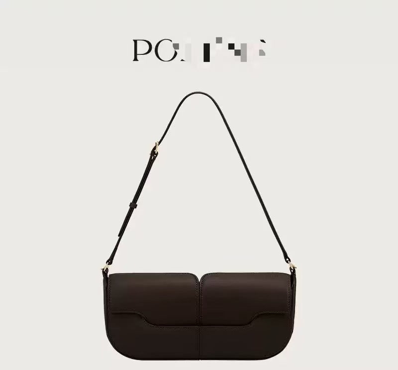 Women's Baguette Niche Designer Leather Retro Smooth Crossbody Bags