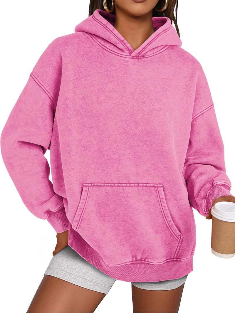 Women's & Men's & Heavy Washed Distressed Hoodie Casual Loose Sweaters