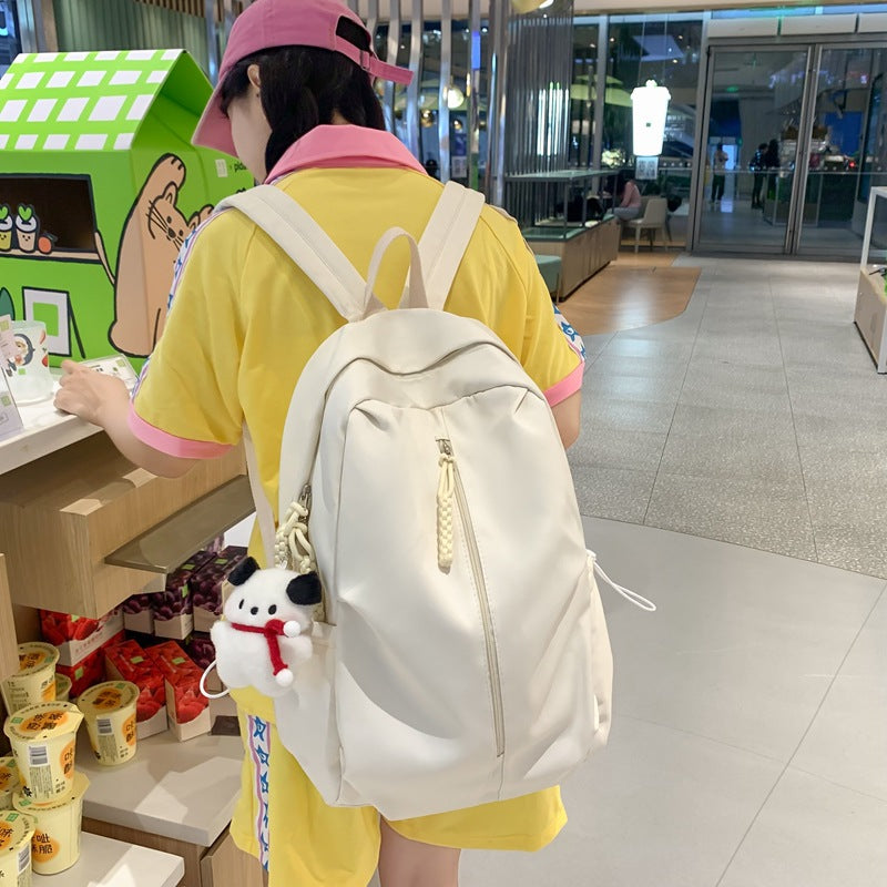 Size Simple Junior Senior High Lightweight Camp Middle School Students' Schoolbags