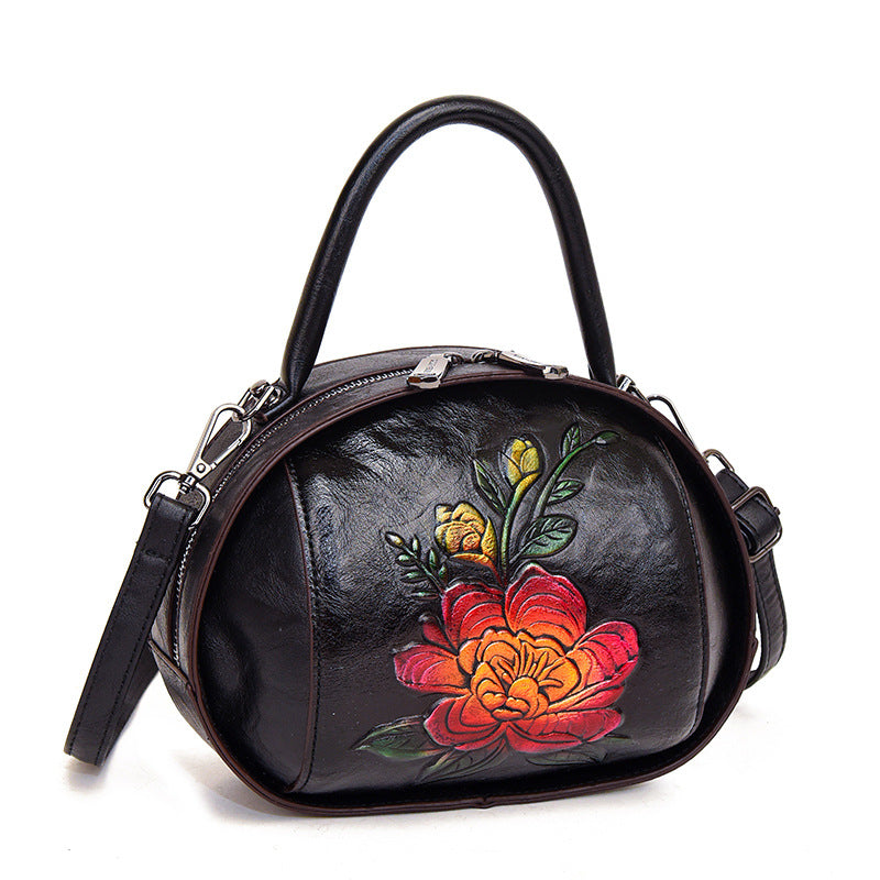 Women's For Mom Ethnic Style Leather Carving Handbags