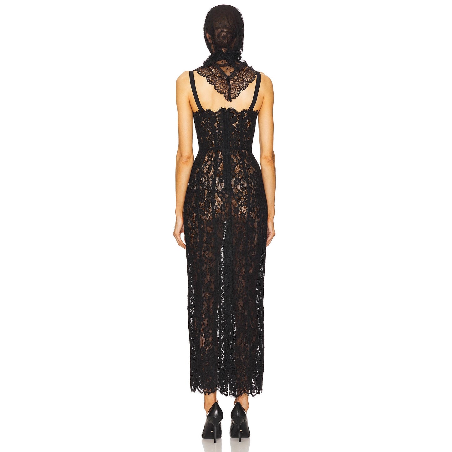 Sexy Black Lace Low-cut Sling Dress Temperament Dresses