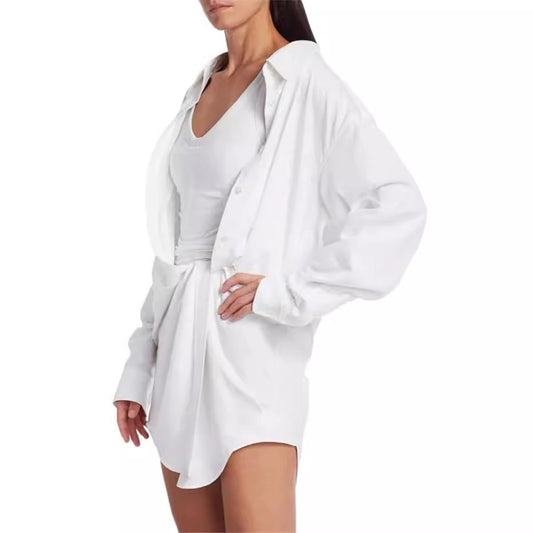 Women's Irregular Shirt Dress Design Sense Niche Blouses