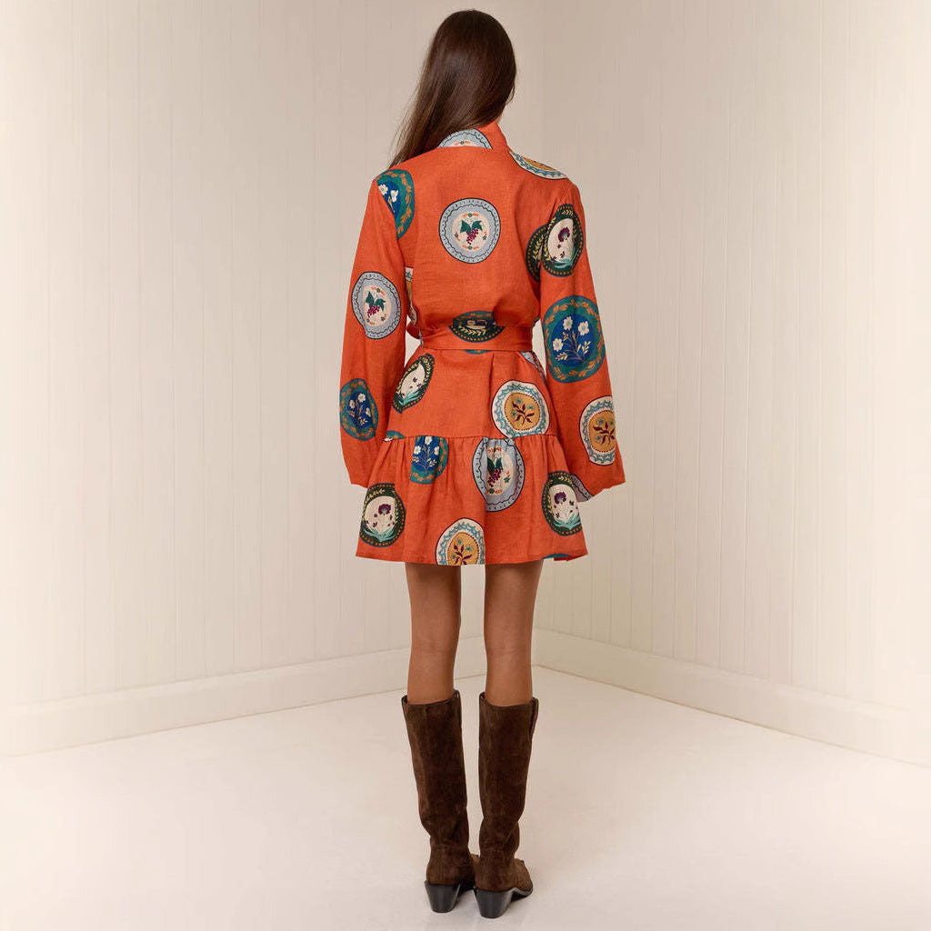 Casual Fashion Linen Shirt Temperament Wild Dress