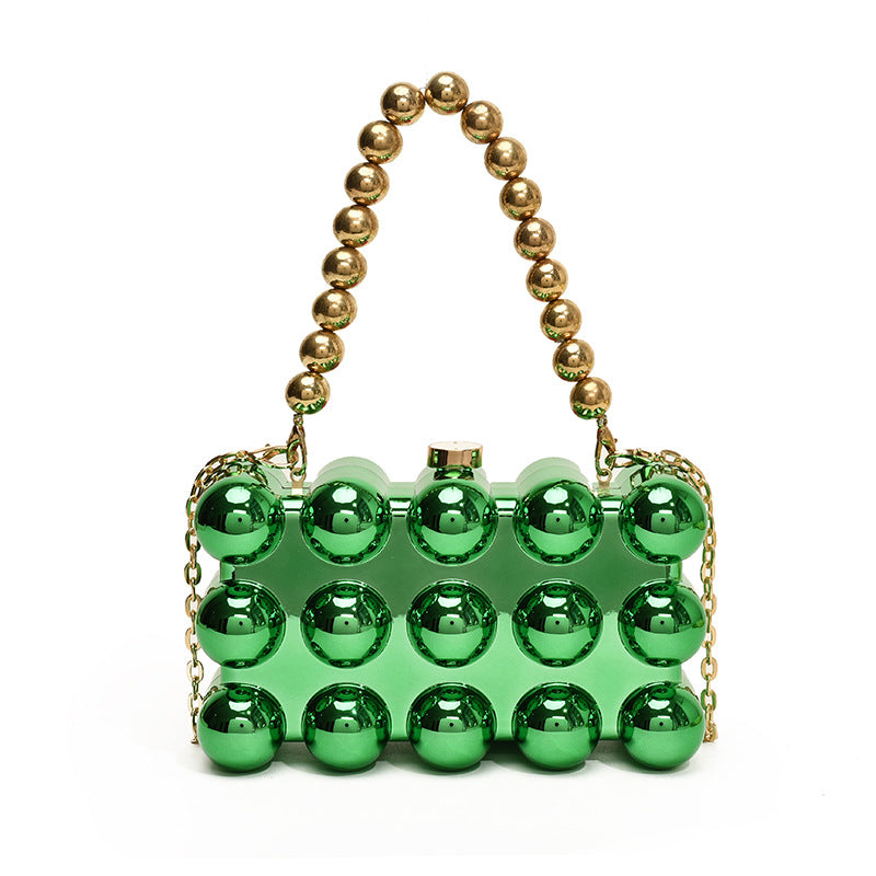 Women's Acrylic Egg Puff Box Fashion Candy Color Western Evening Bags