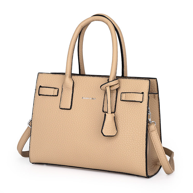 Women's Three-piece With Litchi Pattern Hand Holding Shoulder Bags