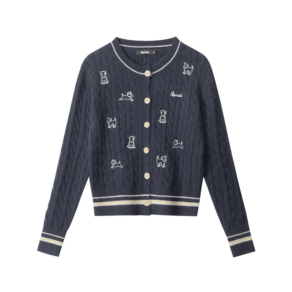 Women's Versatile Puppy Long-sleeved Preppy Inner Sweaters