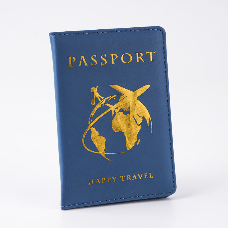 Aircraft Global Creative Gilding Passport Cover Card Holder