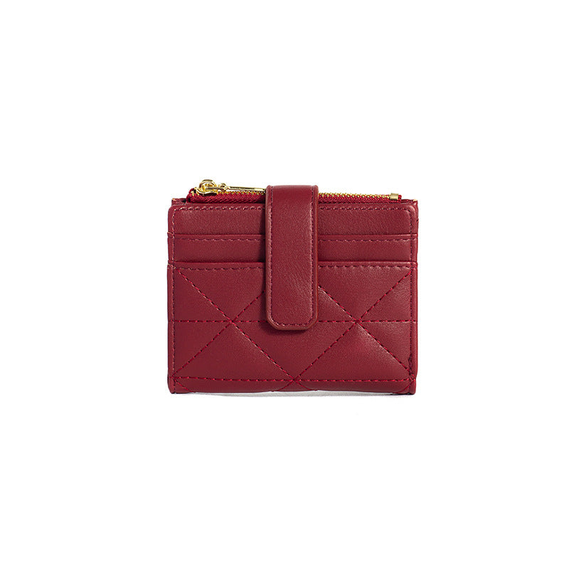 Women's Korean Style Embroidery Yarn Classic Zipper Ladies Wallets