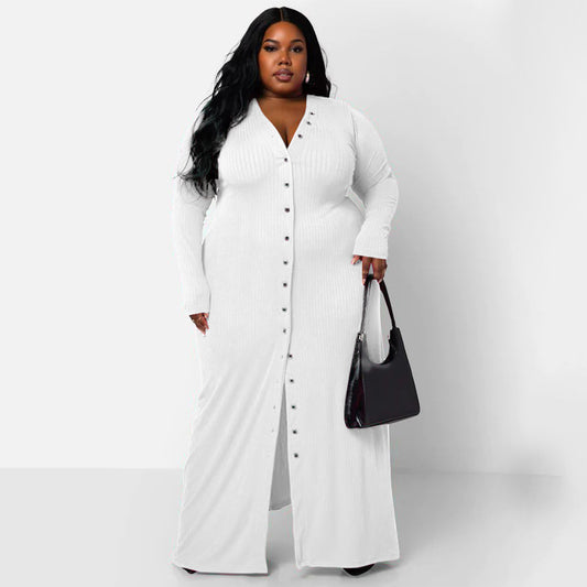 Women's Sexy Sunken Stripe Split Dress Dresses