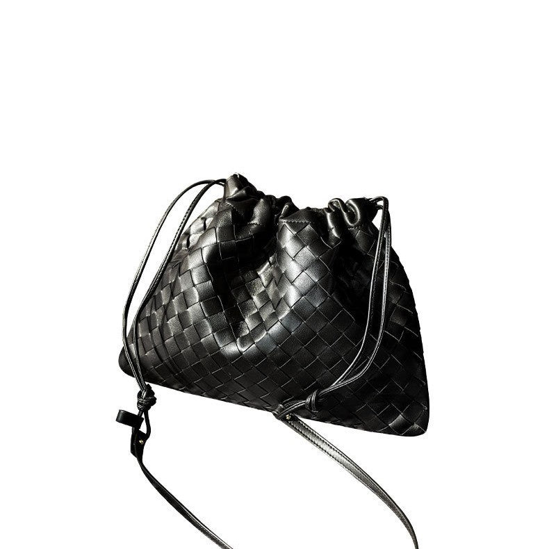 Woven Cloud Drawstring Garbage Fashion Sheepskin Handbags