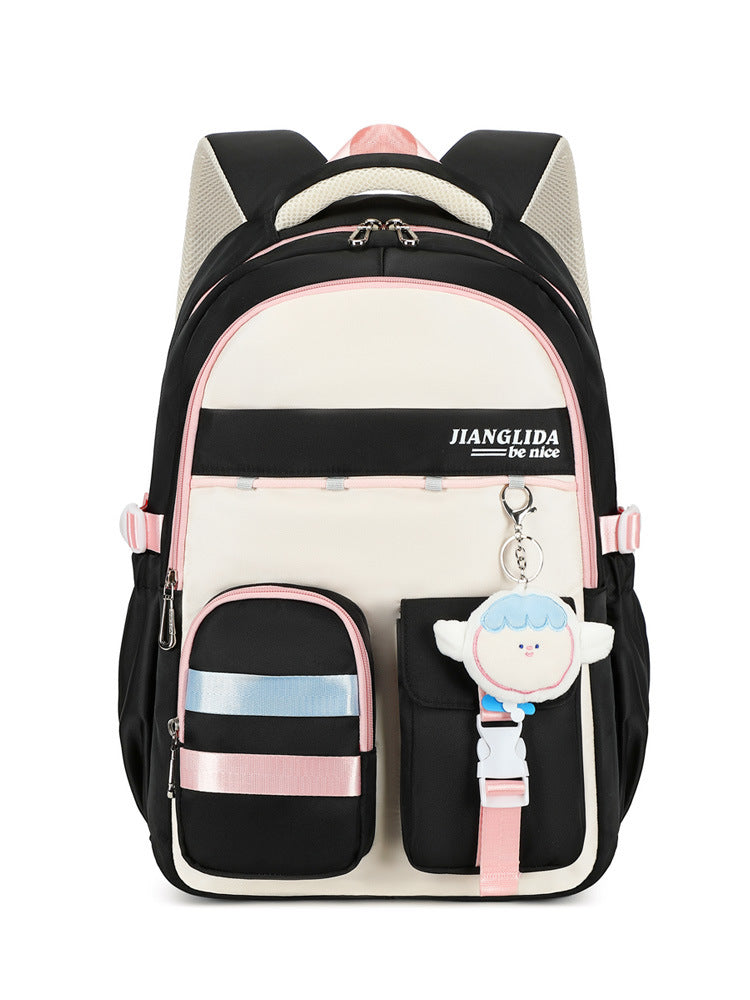 Tuition Korean Style Junior High Color Matching Middle School Students' Schoolbags
