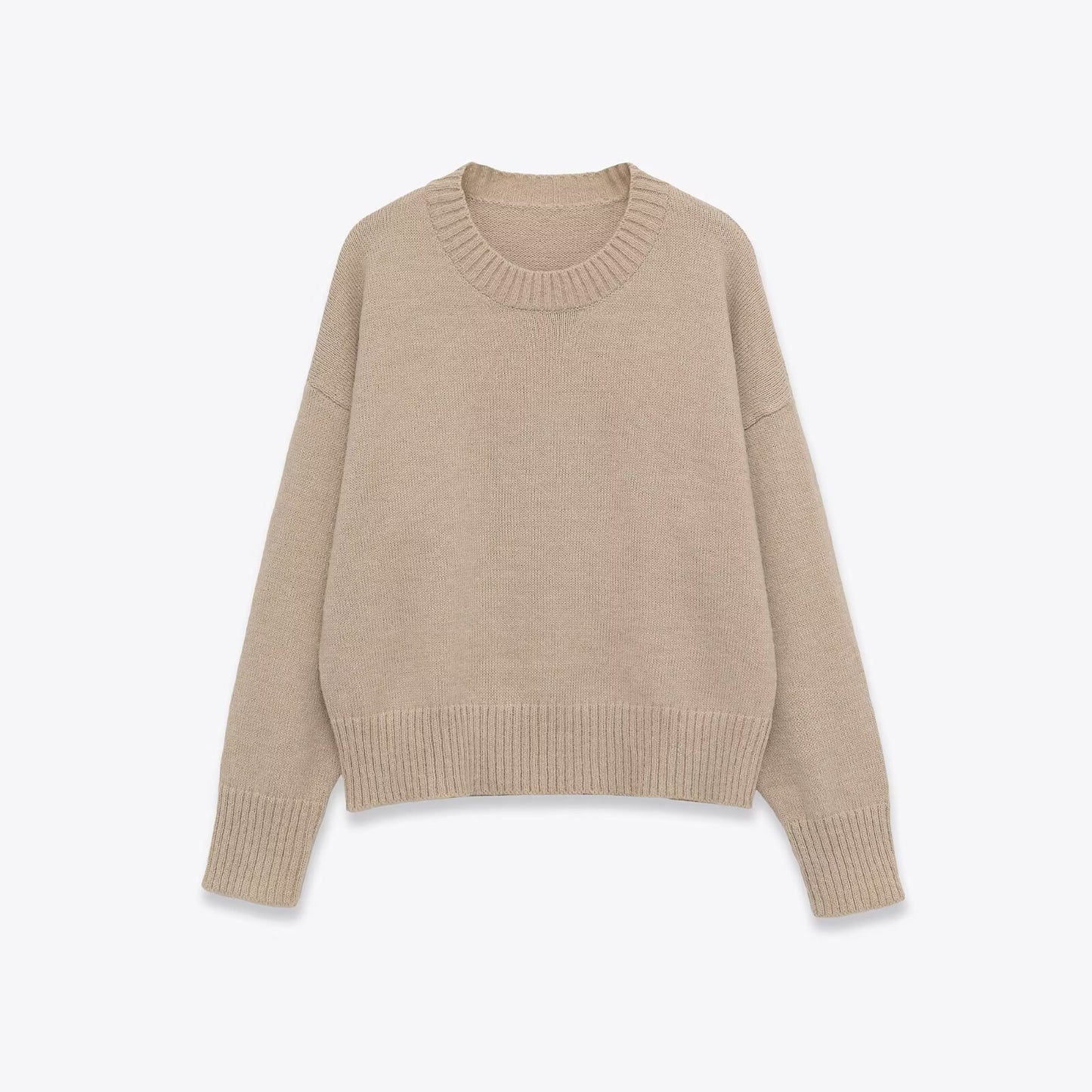 Women's Simple Pullover Soft Plain Stitch Knitwear