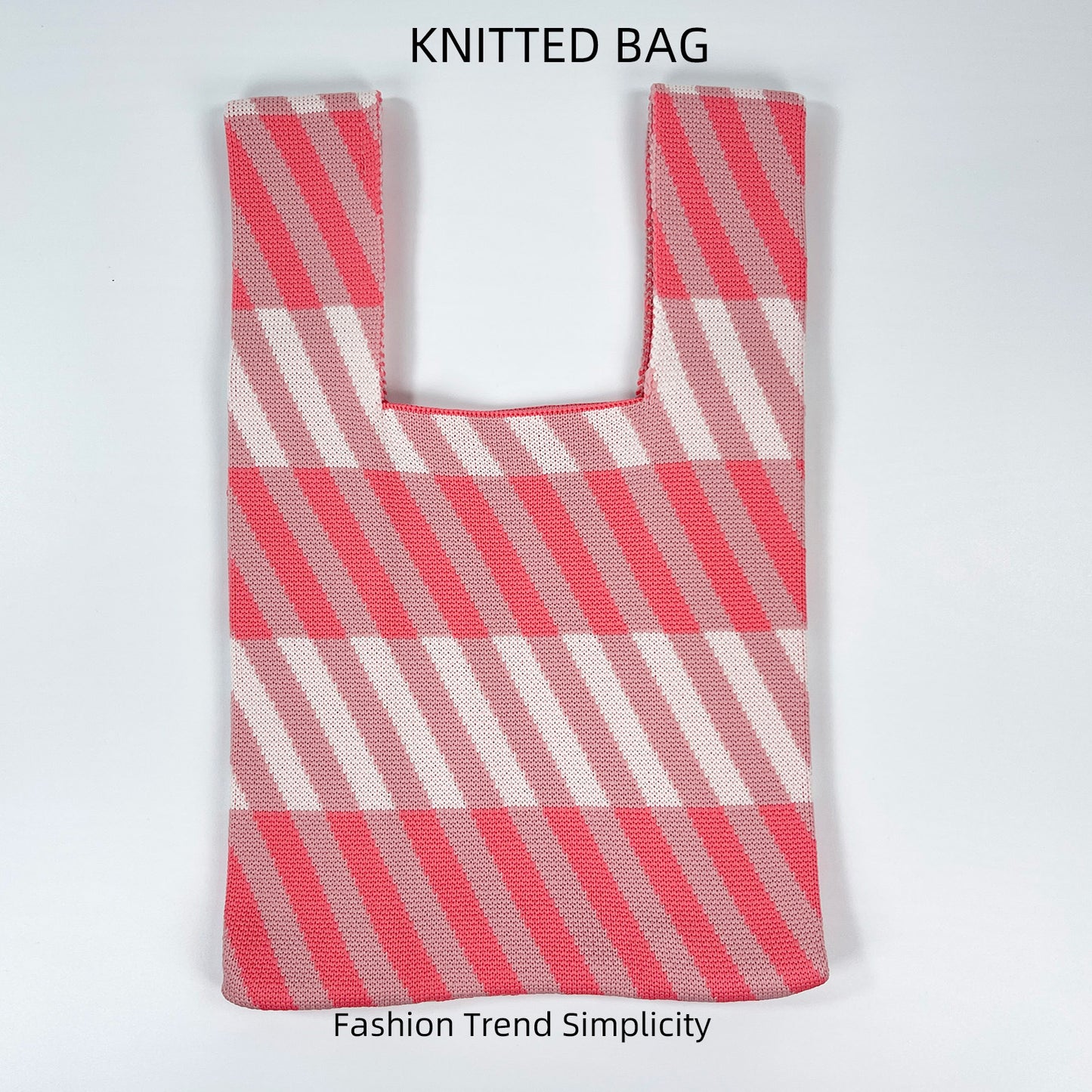 Women's Flower Knitted Large Capacity Totes Wrist Handbags