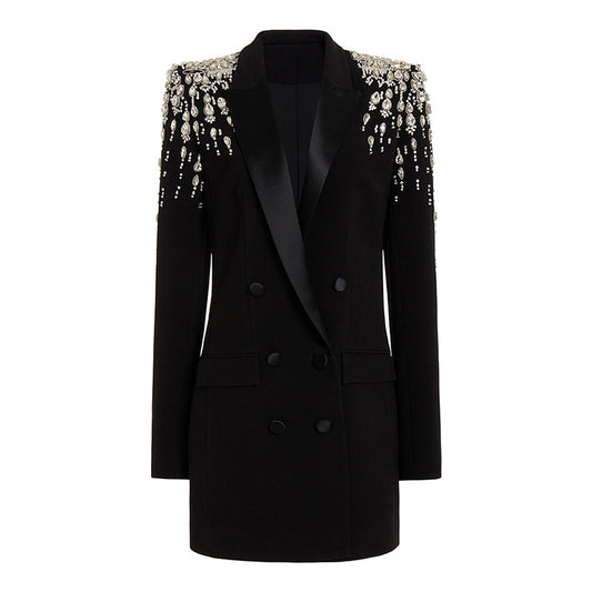 Early Autumn Fashion Handmade Beads Rhinestones Blazers