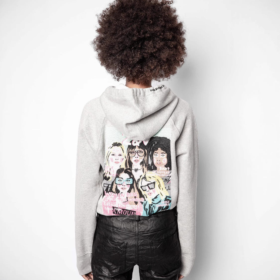 Women's Clearance No Art Five Sisters Embroidered Sweaters