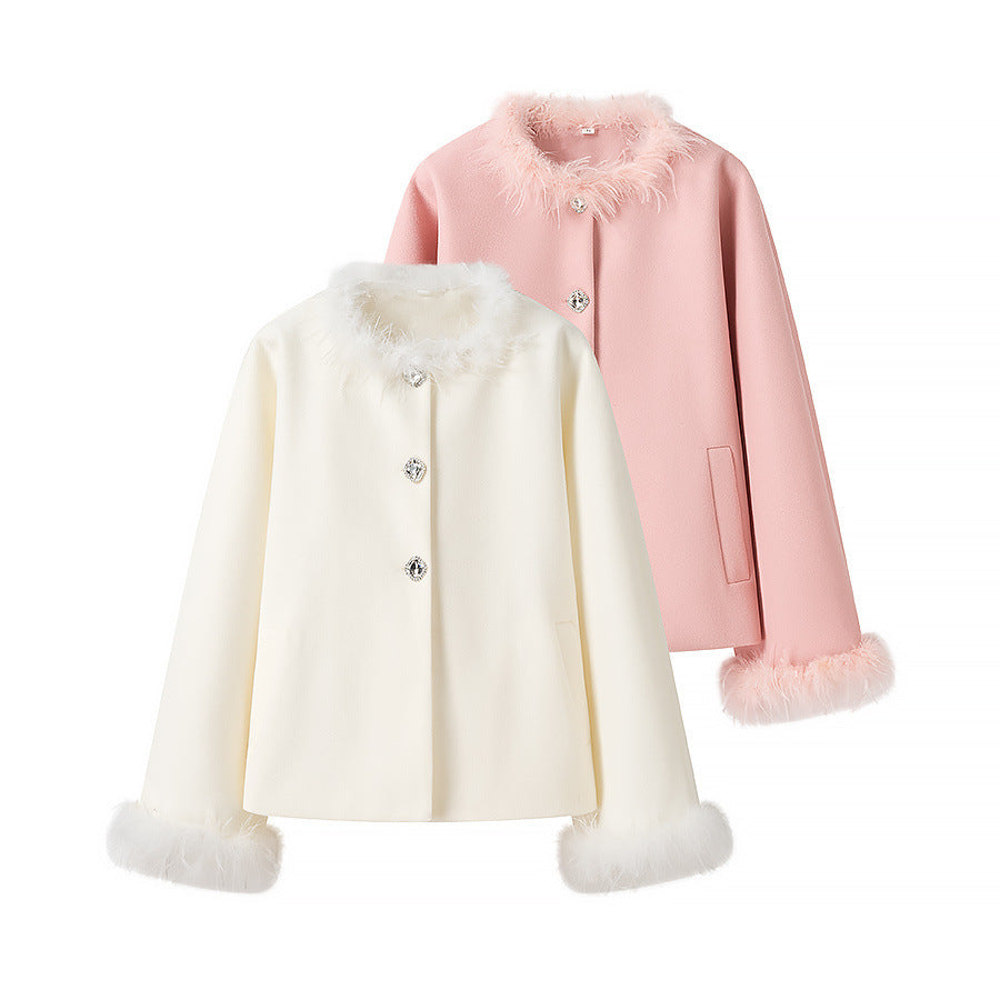 Spring French Style Classic Gold Long Sleeve Coats