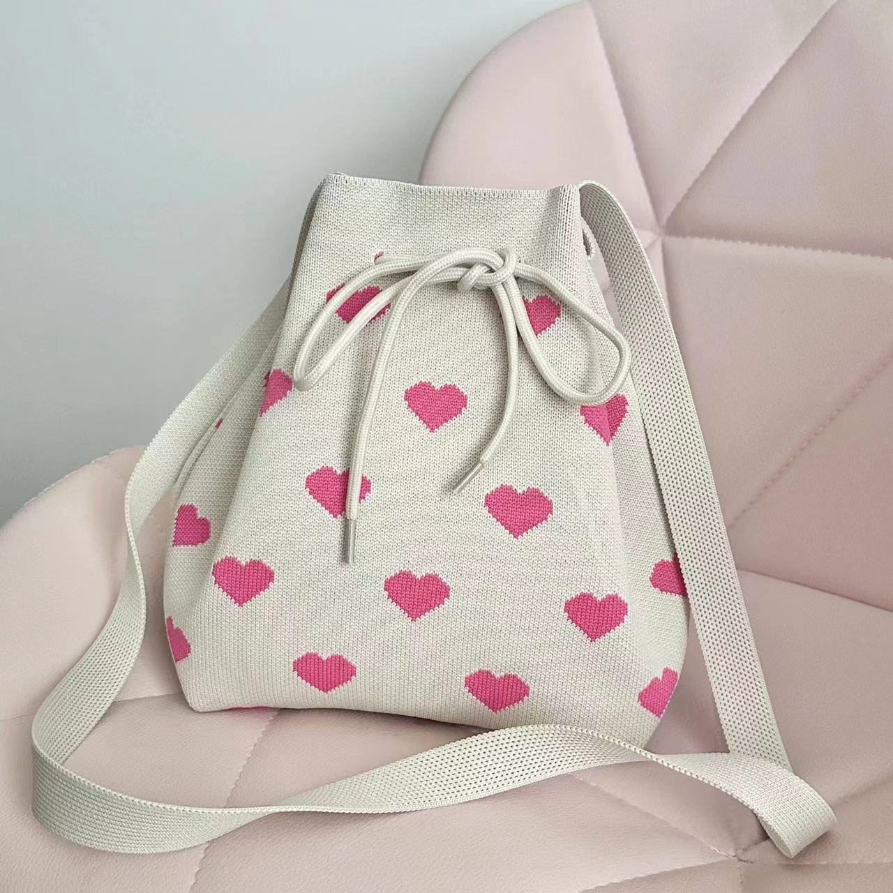 Women's Knitted Wool Version Versatile Hand Carrying Handbags