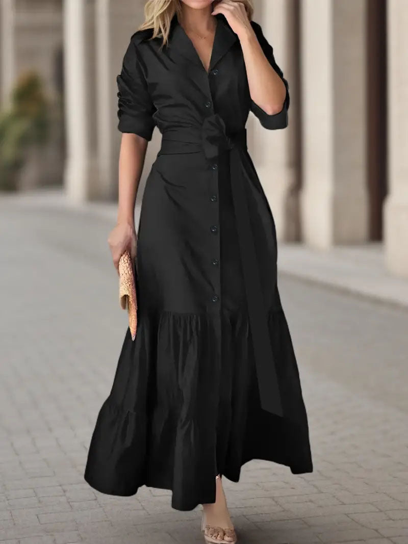 Women's Temperament Bohemian Exotic Vacation Printed Mid-length Dresses