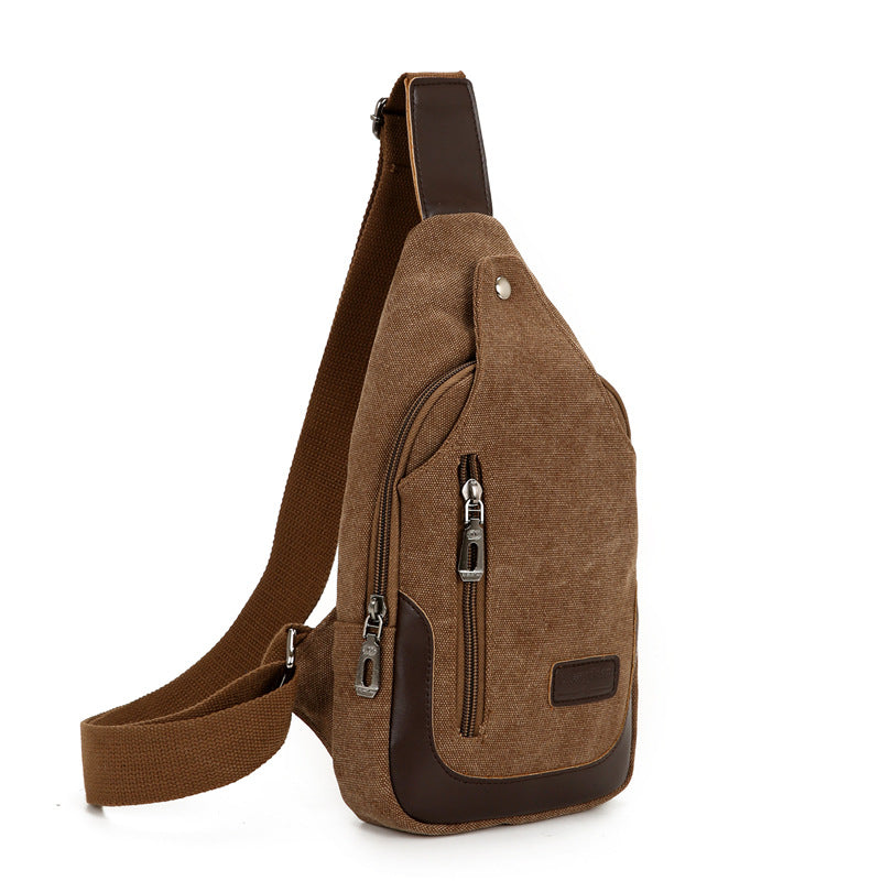 Slouchy Classic Canvas Convenient Simple Retro Men's Chest Bags