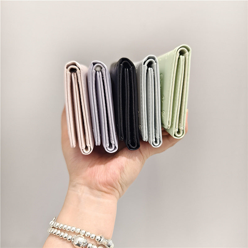 Korean Cartoon Cute Embossed Rabbit Bear Ladies Wallets