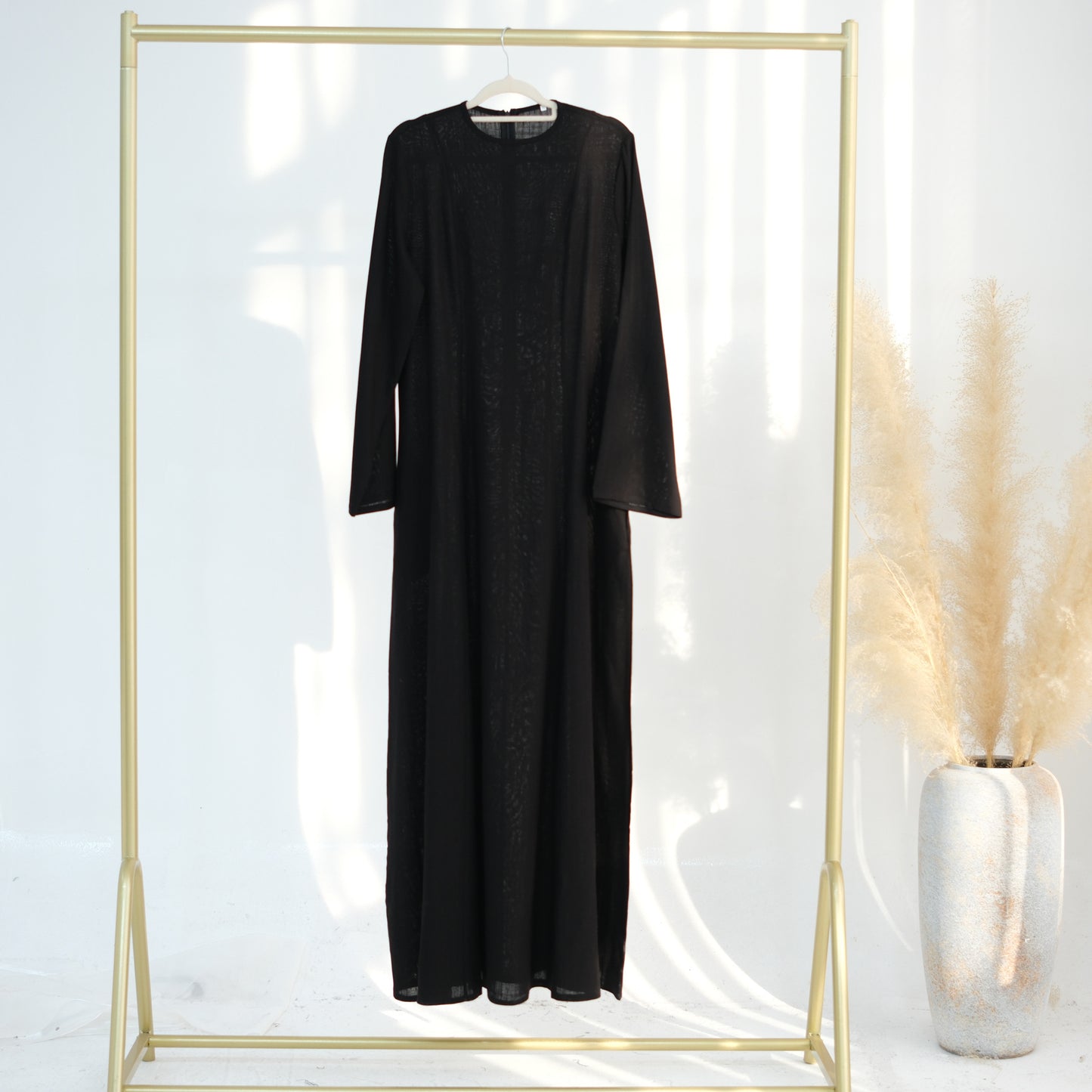 Solid Color Wide Hem Tied Dress Dresses