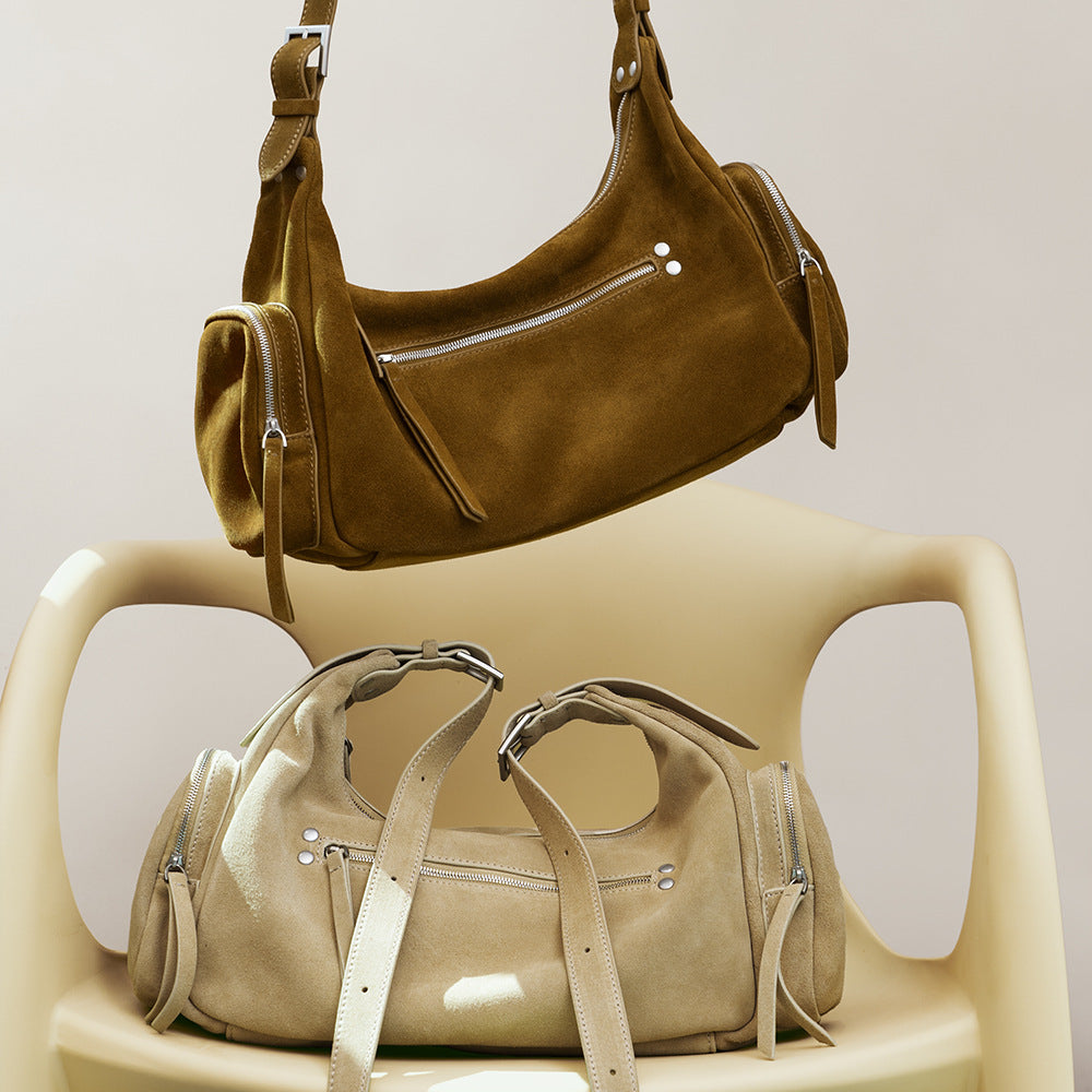 Innovative Women's First Layer Cowhide Motorcycle Crossbody Bags