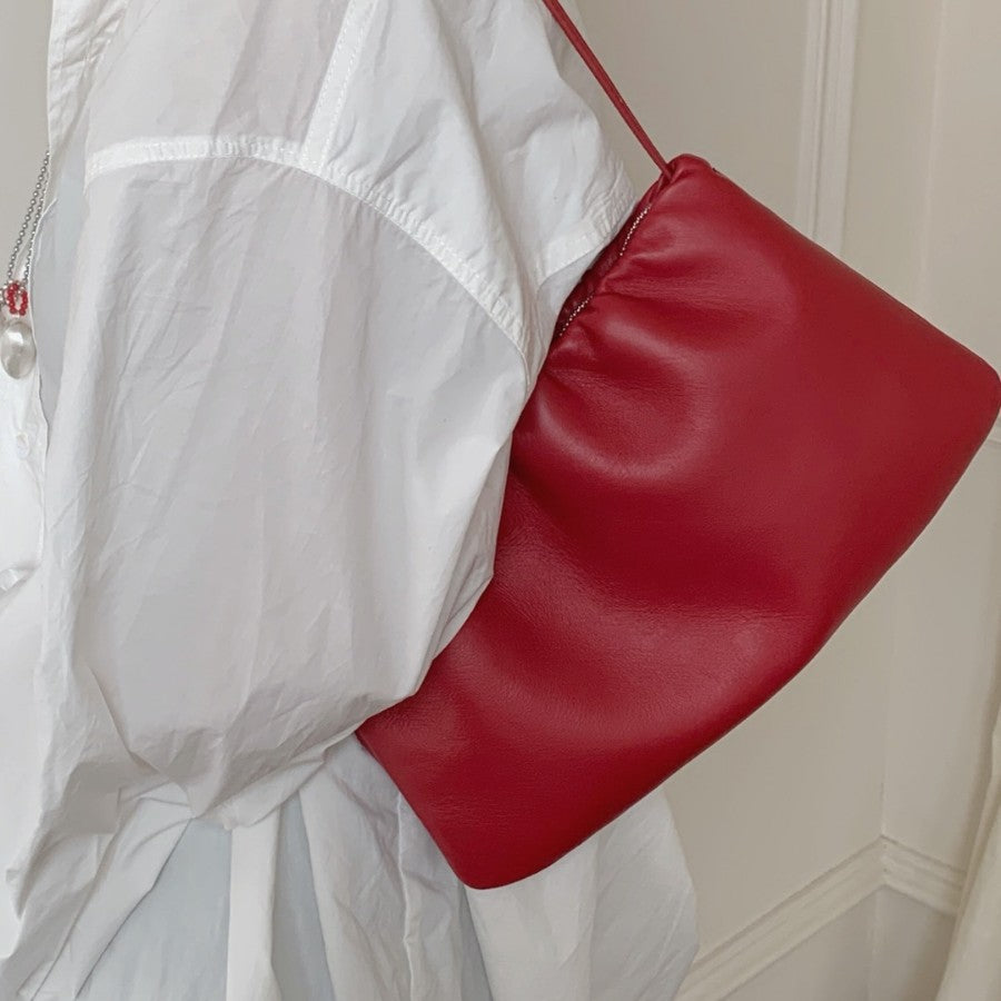 Inside Outside Sheepskin Cloud Autumn Pleated Bags