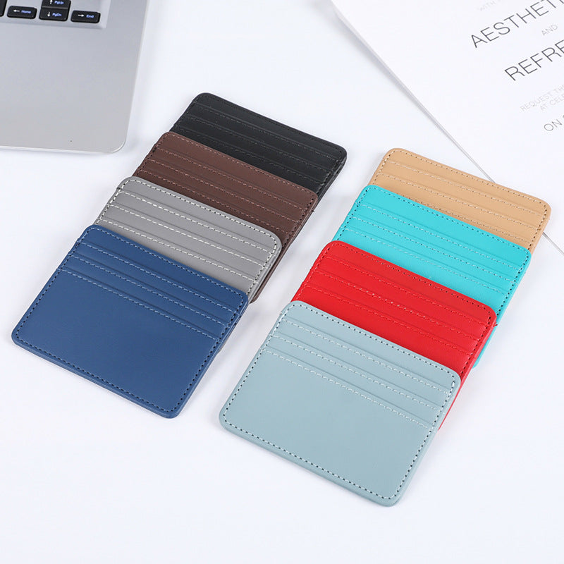 Leather Large Capacity Multiple Slots Female Card Holder