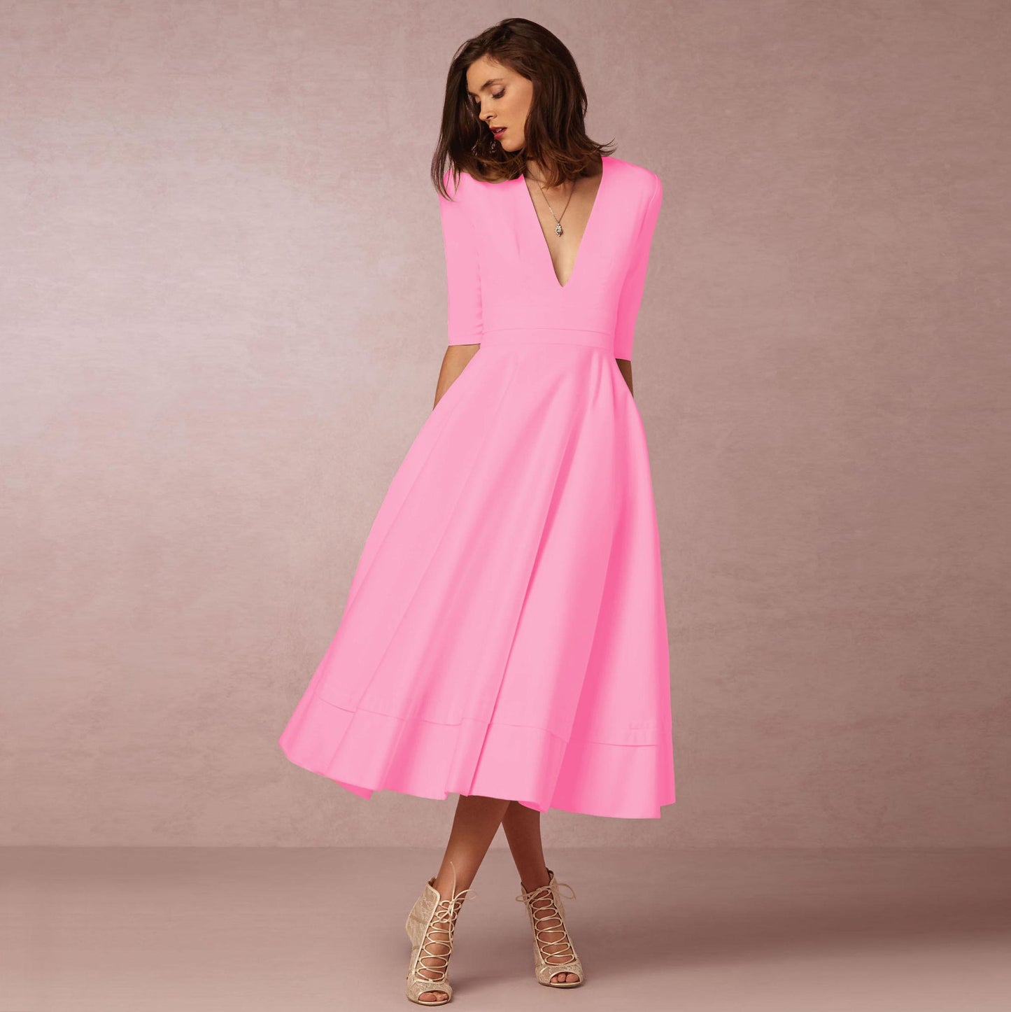 Women's Dress Sexy Deep V Large Swing Dresses