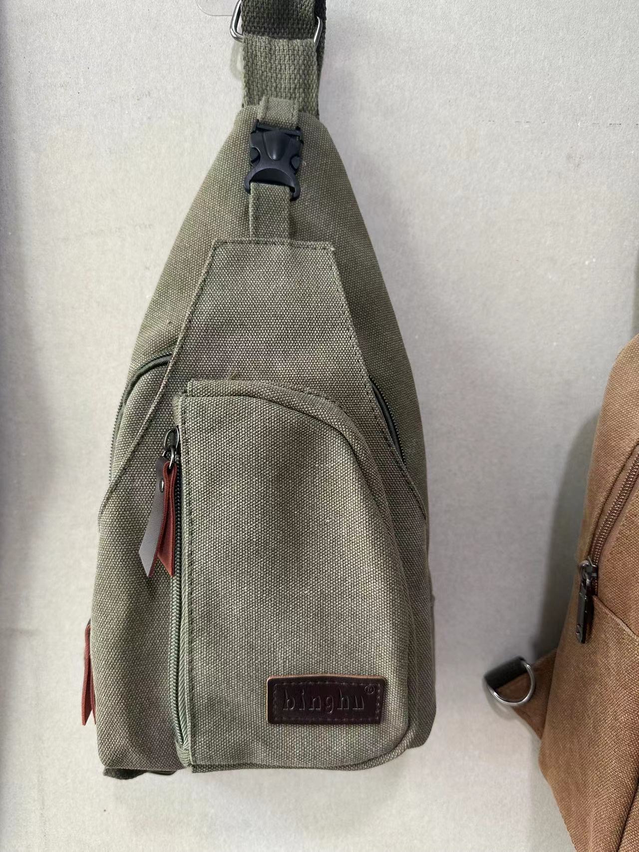 Men's Durable Korean Style Canvas Fashion Men's Chest Bags