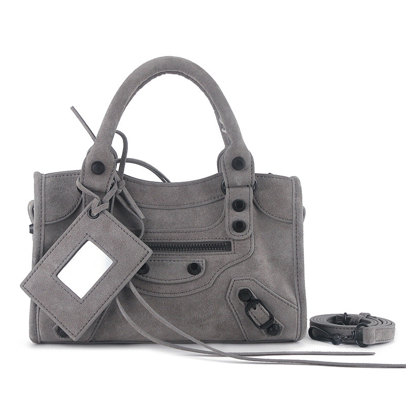 Retro Cowhide High-grade Motorcycle Large Capacity Handbags