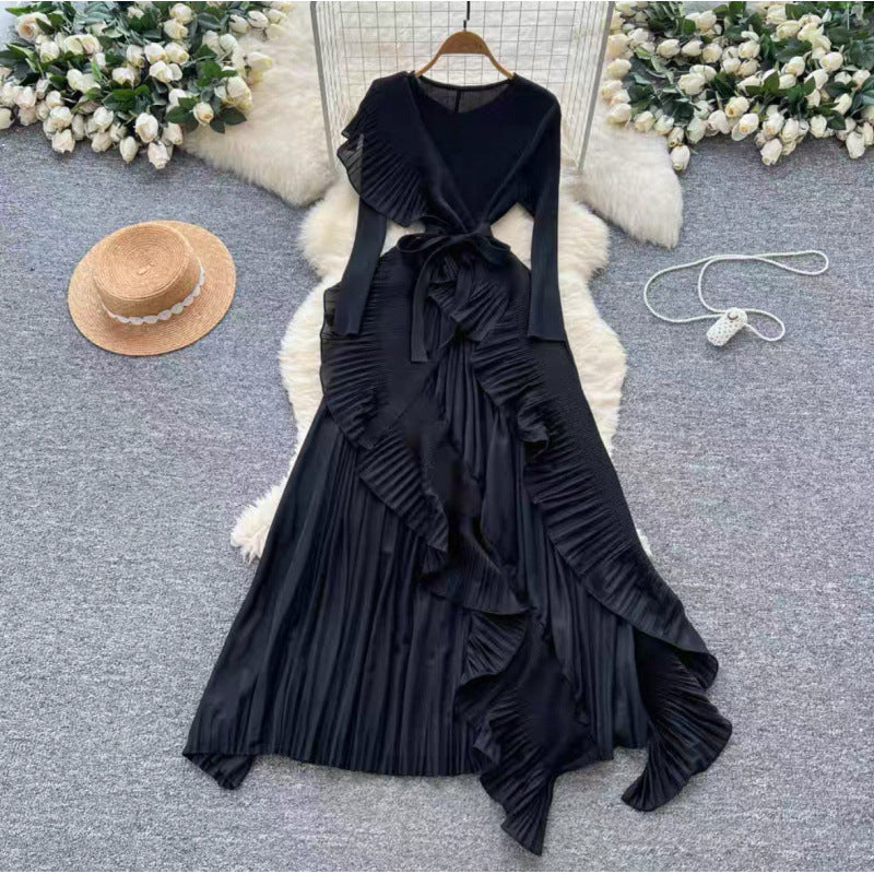Women's Dress Design Irregular Three-dimensional Ruffled Pleated Dresses