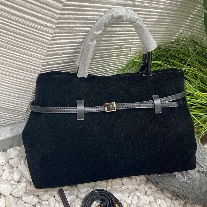 High-grade Soft Leather Lychee Pattern Solid Crossbody Bags