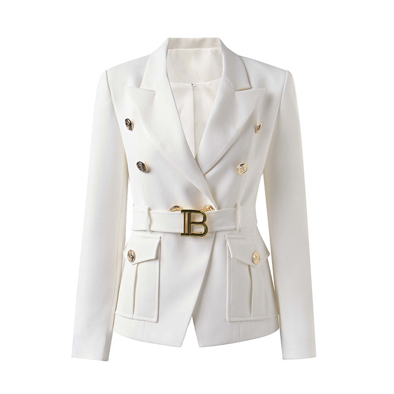 Women's Two-color Pocket Slim Fit Small Business Blazers