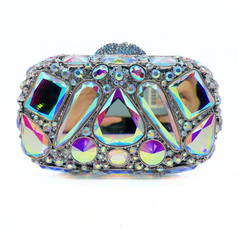 Women's Diamond Glass Diamonds Clutch Banquet Evening Bags