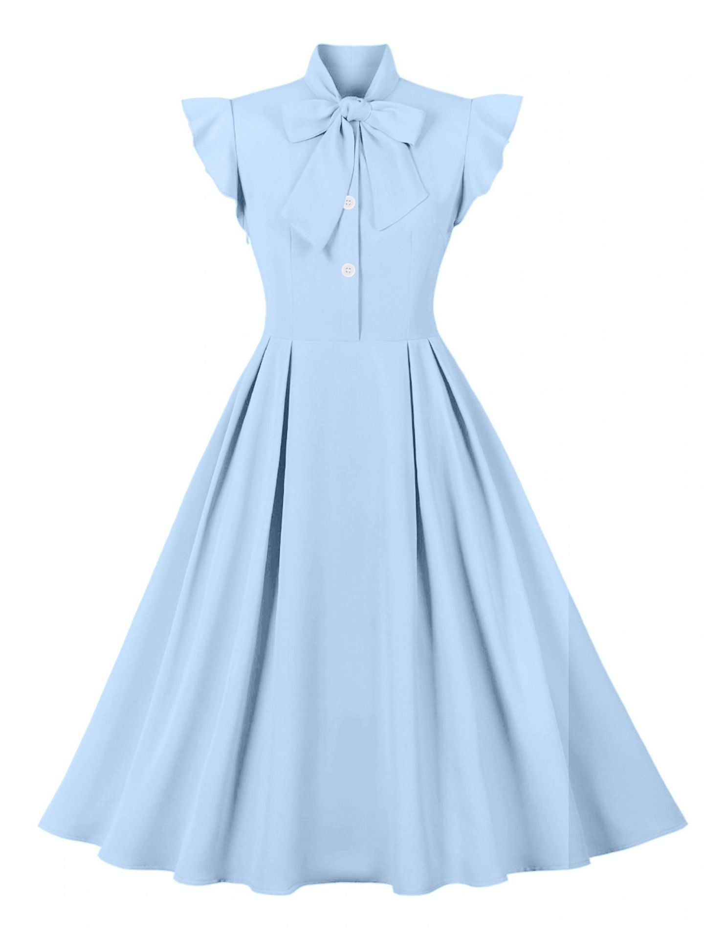 Women's Ruffle Sleeve Large Swing Retro Dress Dresses